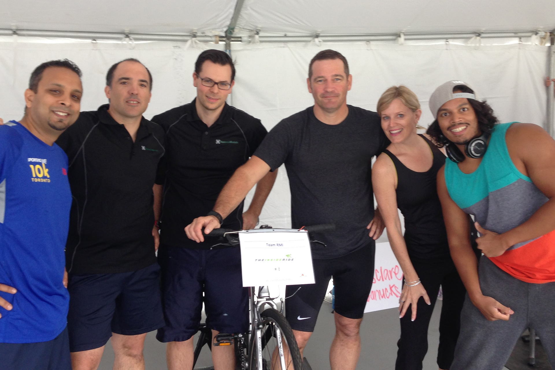 Russel Metals Ontario Team Picture in a group biking event for a sports sponsorship program